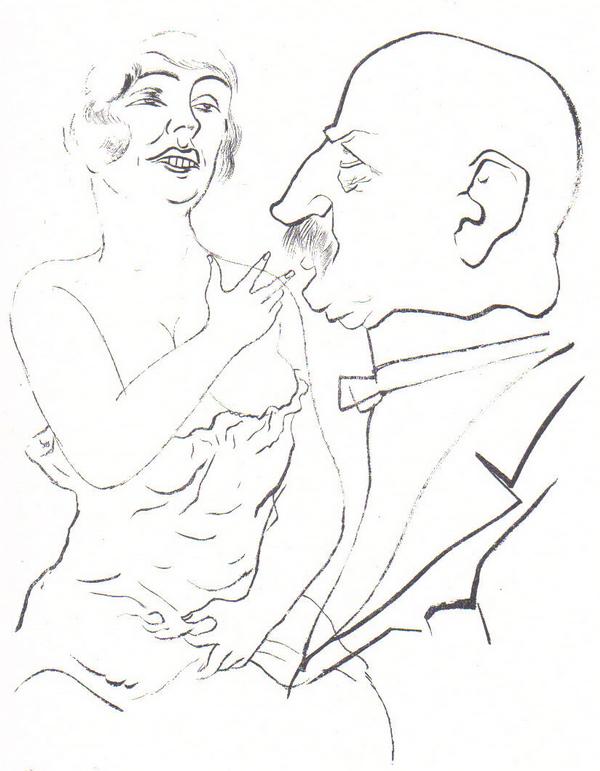 Ungleiches Paar by George Grosz, 1922
